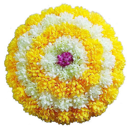 祭祀祭奠花圈白事殡葬用品墓地清明扫墓上坟塑料仿真假花菊花小号 - 图3