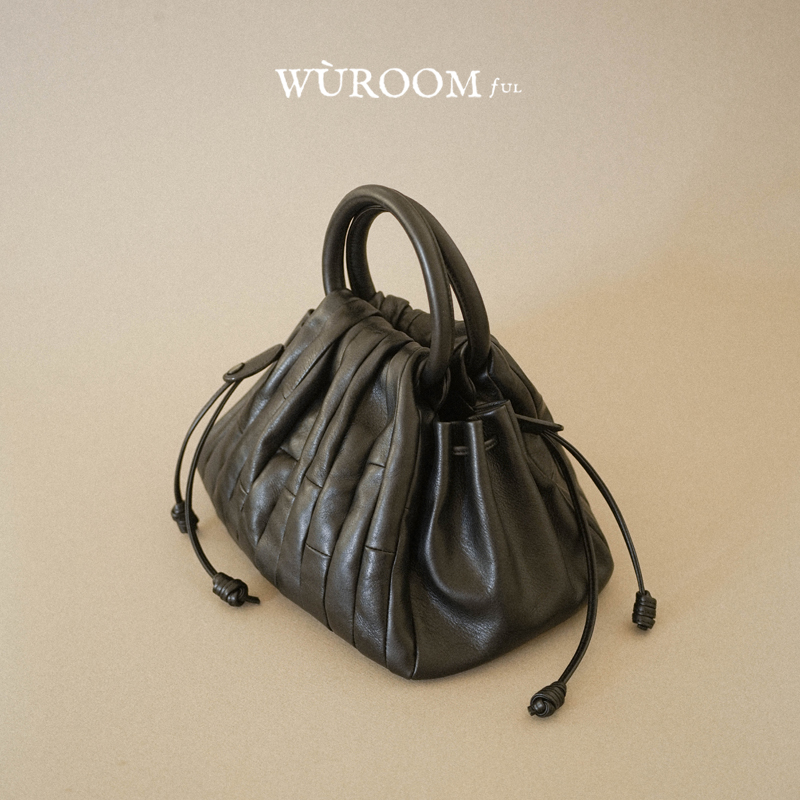 WUROOMful「Architect建筑师系列·竹节手拎袋」25秋冬拼接包包 - 图3