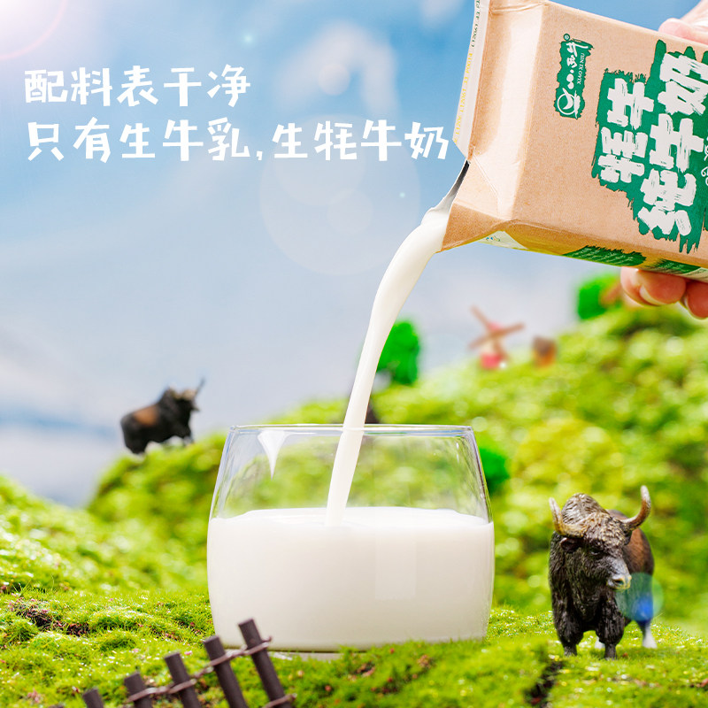 青藏牦牛奶  小西牛牦牛纯牛奶3.8g蛋白营养12盒*2箱,淘宝优惠券,粉丝福利购,淘宝优惠卷