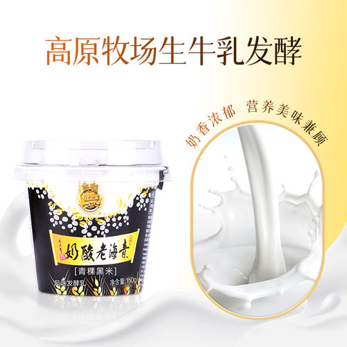 【青海特产】青海小西牛青稞黑米老酸奶高原谷物酸奶  150g*12杯 - 图1