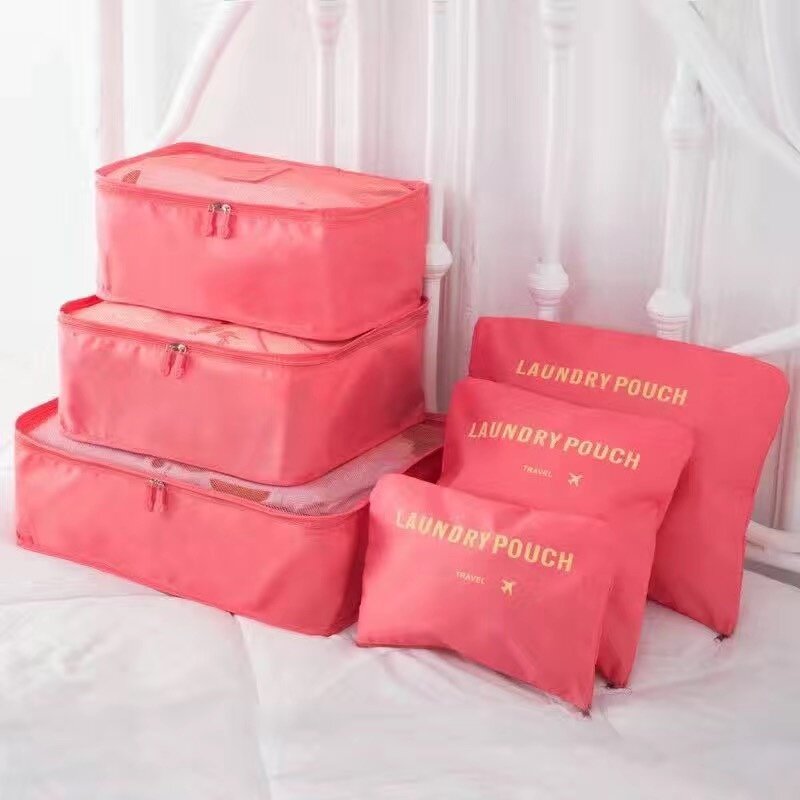 Travel storage bag Travel suitcase Underwear Clothes Packaging Bags Waterproof Organizing Bags Storage Bags 6-piece Set