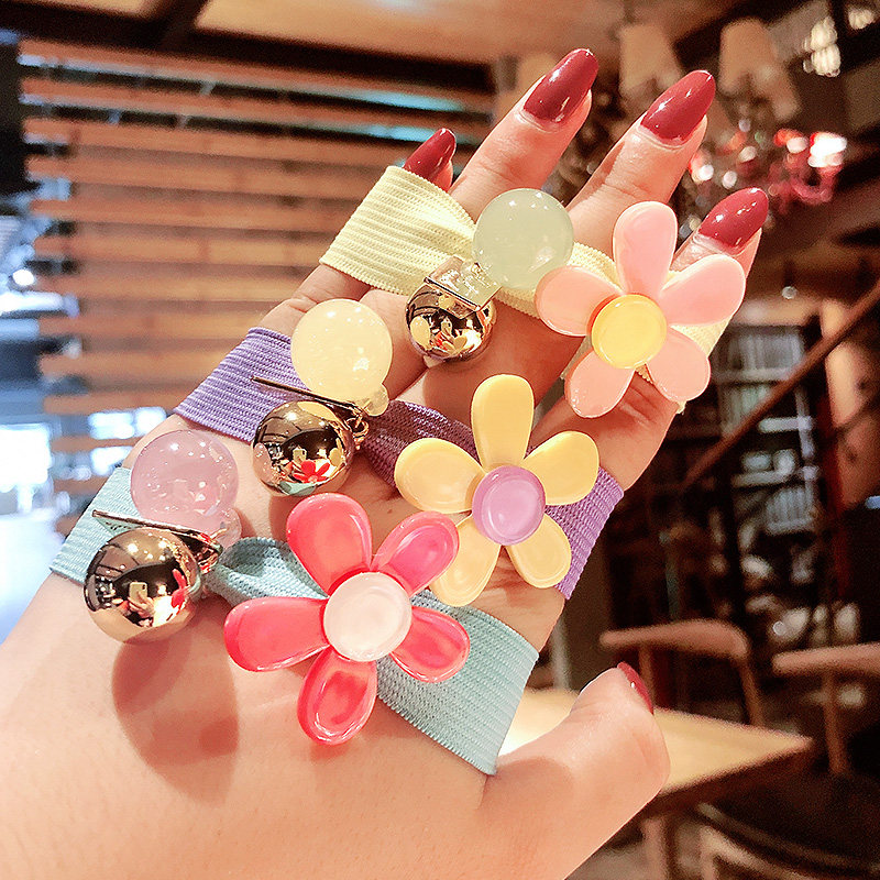 网红泫雅风小花朵超仙打结少女发圈 美娜斯饰品发饰