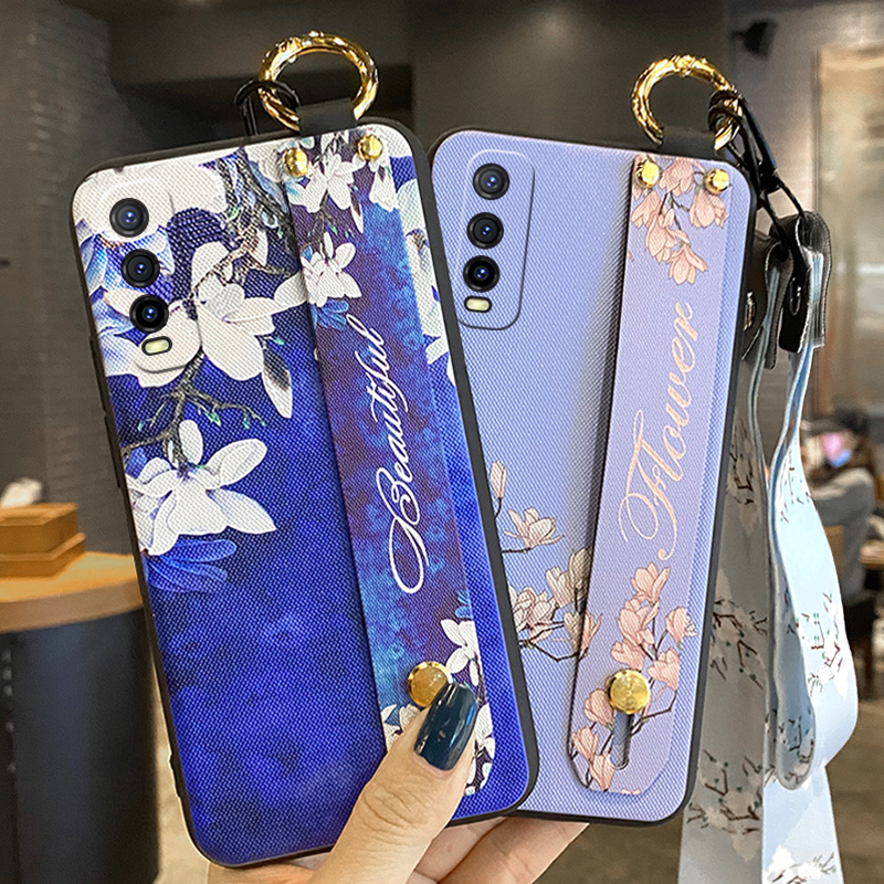 索风旗舰店适用于vivoiqoou1手机壳中国风步步高vivo iqoo u1保护硅胶套iqoou1全包vivou1防摔花纹腕带V2023A软壳男女款0