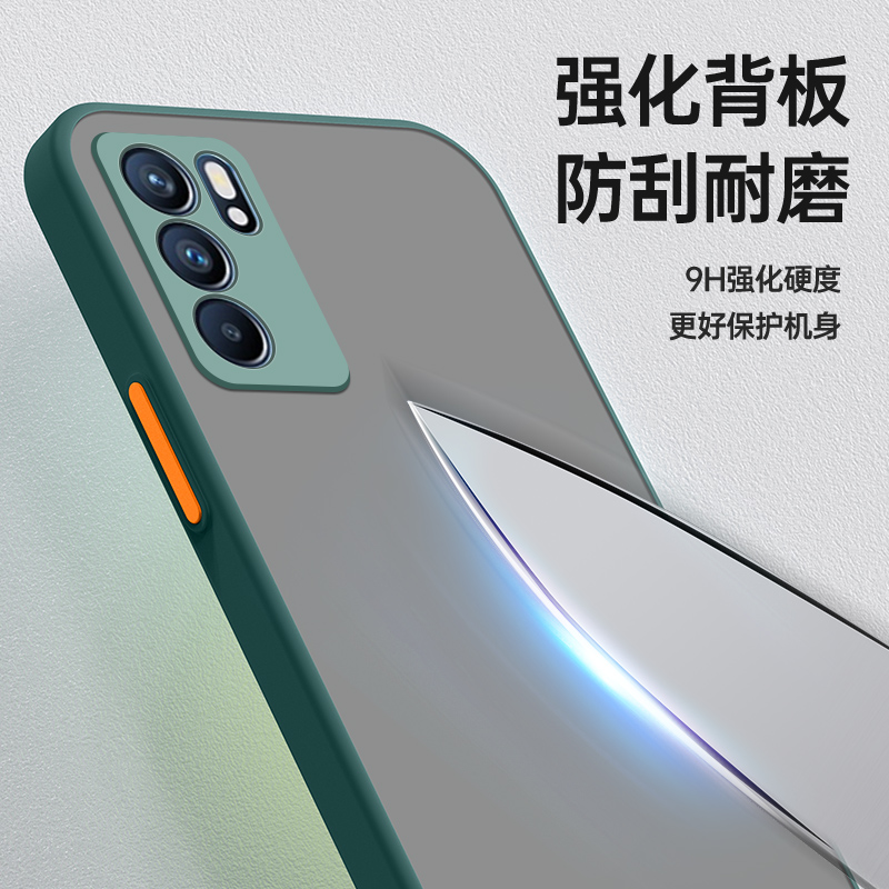 适用opporeno6手机壳reno6pro保护reon6por硅胶套oppo全包5G防摔opopreno65g透明纯色软壳opporeon男peqm00女 - 图2