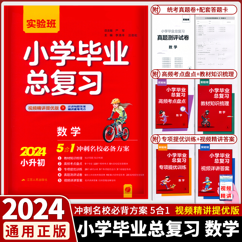 2024新版实验班小学毕业总复习语文数学英语人教版通用版译林版江苏人民出版社教辅升初中小考资料辅导书六年级春雨教育专项训练 - 图1