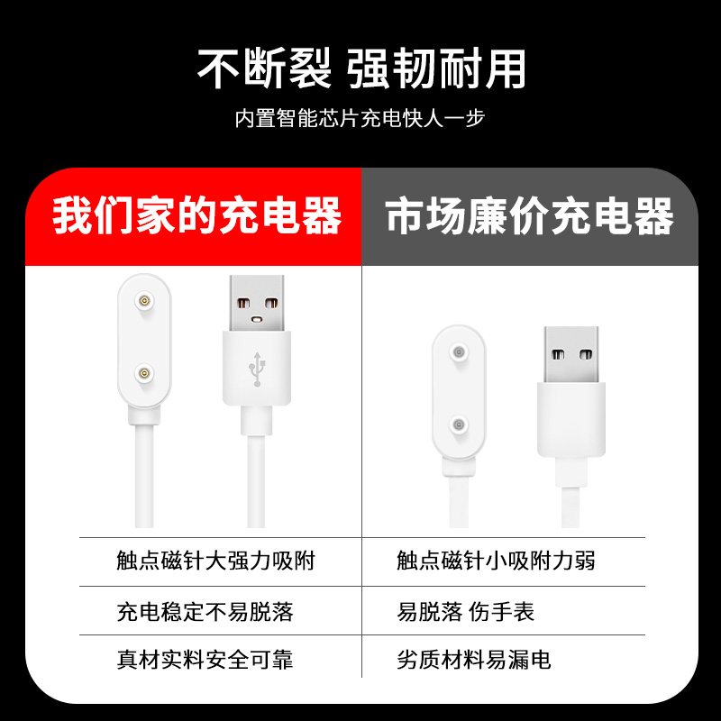 适用于荣耀亲选ROSSINI手表2i充电器智能手表Haylou Watch充电线磁吸快充Haylou Watch活力版充电座配件 - 图3