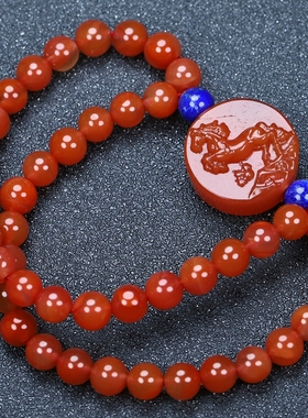 蝶逸男女南红玛瑙原石雕刻