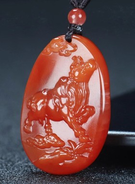 【原矿】天然凉山南红玛瑙吊坠生肖牛手串挂件正品原石无胶男女款