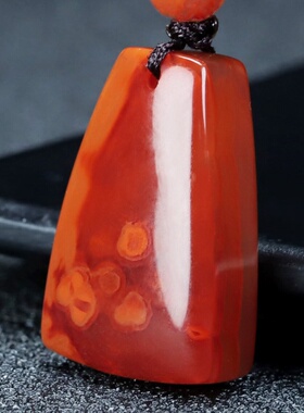蝶逸凉山原石平安挂件南红玛瑙