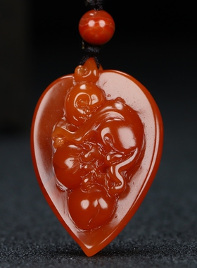 天然凉山南红玛瑙蝶逸男女