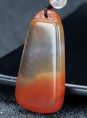 蝶逸凉山原石平安挂件南红玛瑙
