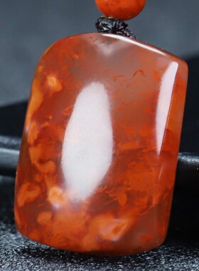 蝶逸凉山原石平安挂件南红玛瑙