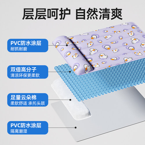 狗窝狗狗垫子夏天护颈睡垫凉席宠物冰垫凉窝猫咪夏季睡觉降温神器 - 图2