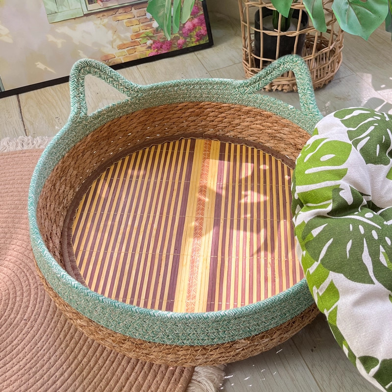 猫窝冬天保暖四季通用藤编筐猫抓板手工编织睡觉可拆洗新式猫咪窝,淘宝优惠券,粉丝福利购,淘宝优惠卷