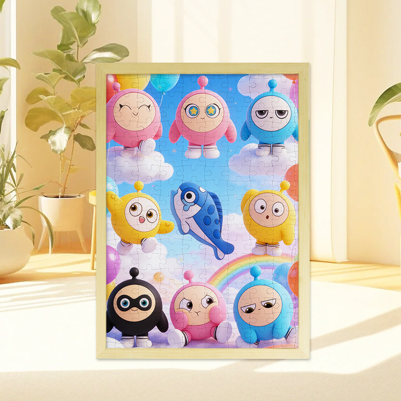 蛋仔派对木质2026马年木质带框拼图卡通高颜值玩具解压定制礼物,淘宝优惠券,粉丝福利购,淘宝优惠卷