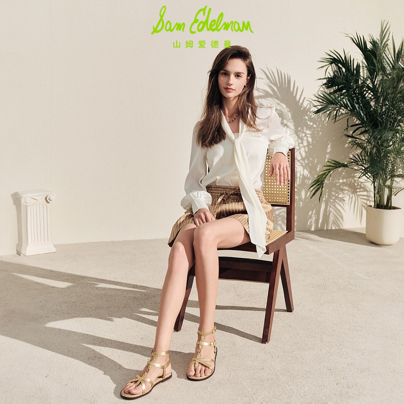 SAM EDELMAN山姆爱德曼夏季款休闲舒适罗马凉鞋夹趾人字拖TALYA,淘宝优惠券,粉丝福利购,淘宝优惠卷