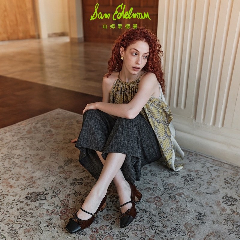 SAM EDELMAN山姆爱德曼春法式蝴蝶结洛丽塔粗跟玛丽珍鞋女THORA,淘宝优惠券,粉丝福利购,淘宝优惠卷