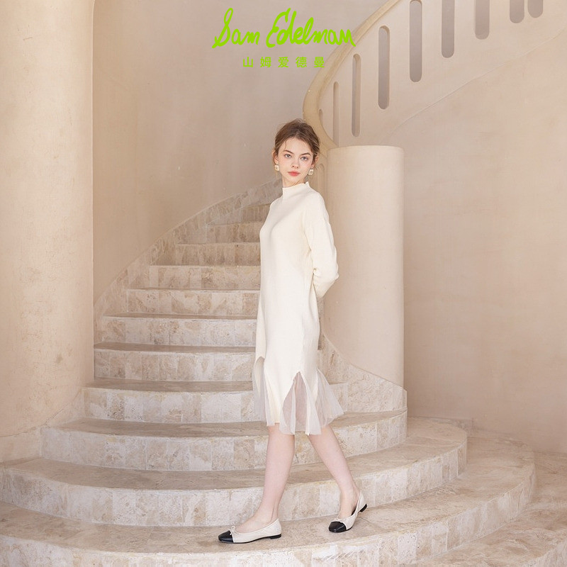 SAM EDELMAN山姆爱德曼春撞色浅口芭蕾舞鞋小香风平底单鞋女JAIDA,淘宝优惠券,粉丝福利购,淘宝优惠卷