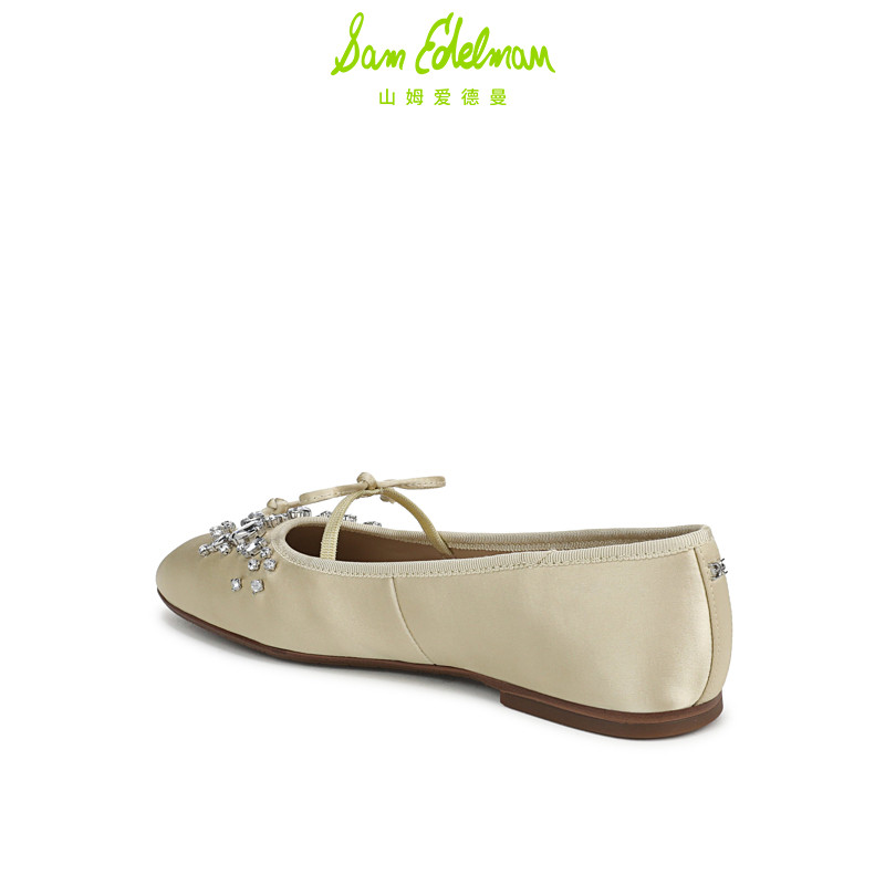 SAM EDELMAN山姆爱德曼26春新水钻饰玛丽珍芭蕾舞蝴蝶结单鞋粉AMY,淘宝优惠券,粉丝福利购,淘宝优惠卷