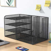 File Containing Shelf Desk File Containing Box Folder Shelshelf Office Supplies Document Shelf Office Desktop File Frame Multilayer Large Capacity Book Stand A4 Paper Information Finishing Shelf