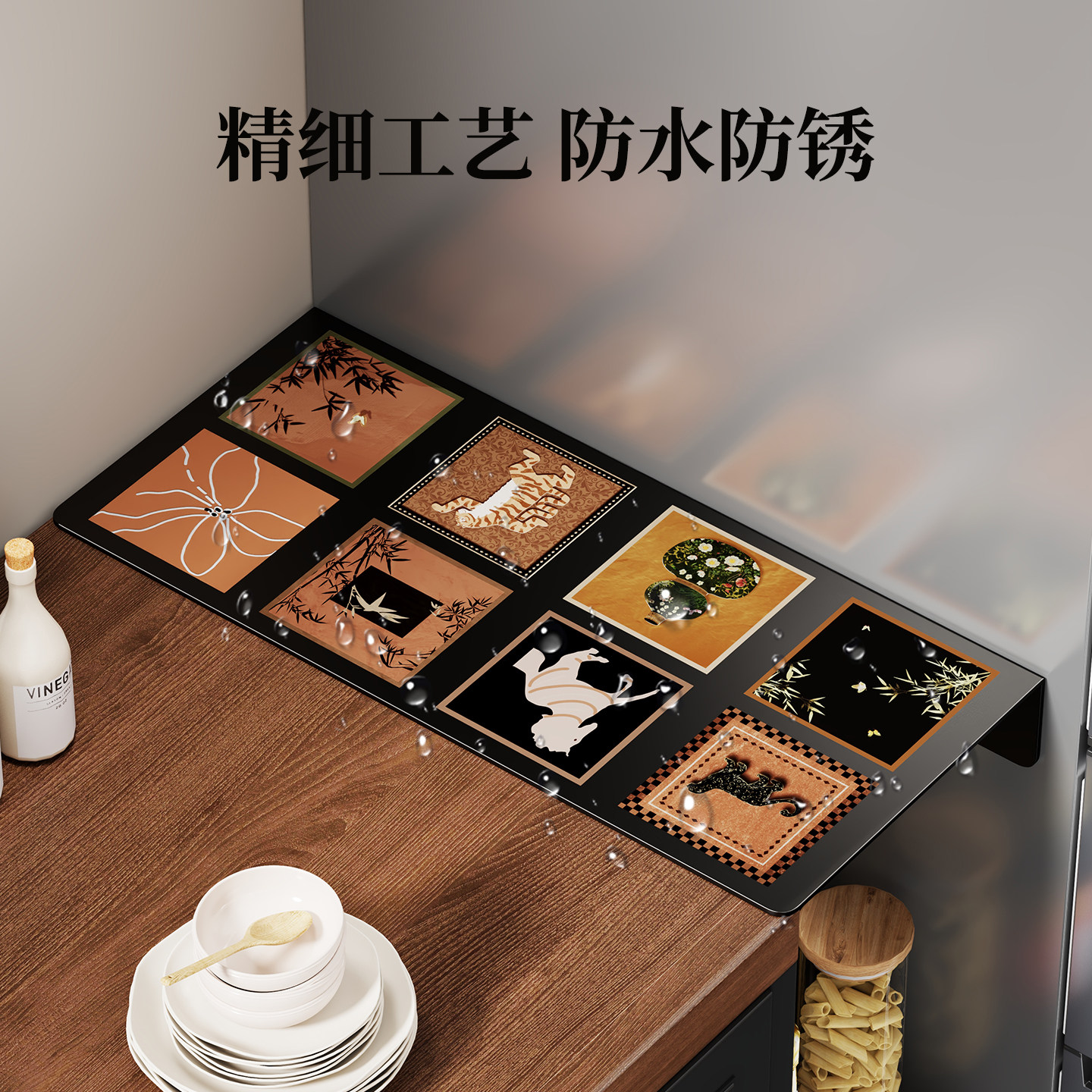 厨房冰箱缝隙置物架侧边加宽延长挡板免打孔磁吸收纳板台面夹缝板,淘宝优惠券,粉丝福利购,淘宝优惠卷