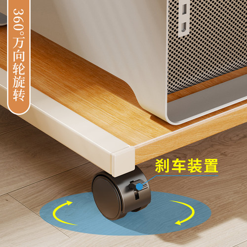 台式电脑主机托架打印机一体置物架办公室多层落地机箱底座整理架 - 图2