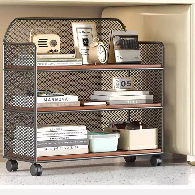 Office desk rack bedroom wheeled cart