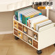 Large capacity removable under desk book storage box
