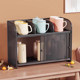 Sliding cabinet door water cup storage rack