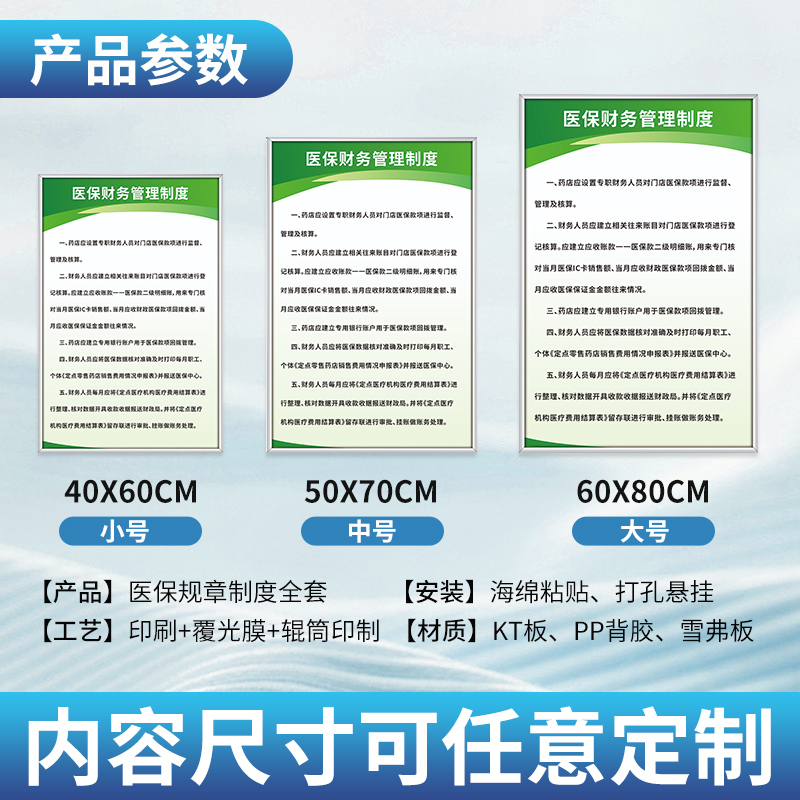 医保定点药店管理制度医院医疗机构医保财务工作标识牌参保人员刷卡流程挂图违规处理警示药品耗材进销存标示 - 图1