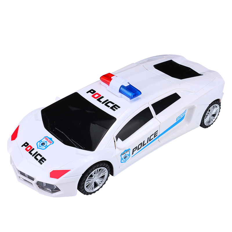 儿童电动声光变形旋转万向警车赛车男孩玩具小汽车宝宝发光车女孩 - 图3