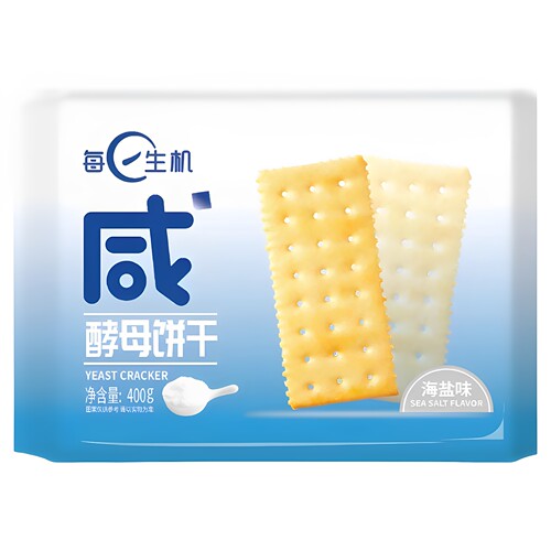 每日生机咸味苏打酵母饼干海盐香葱芝麻早餐代餐休闲小包装400G - 图3