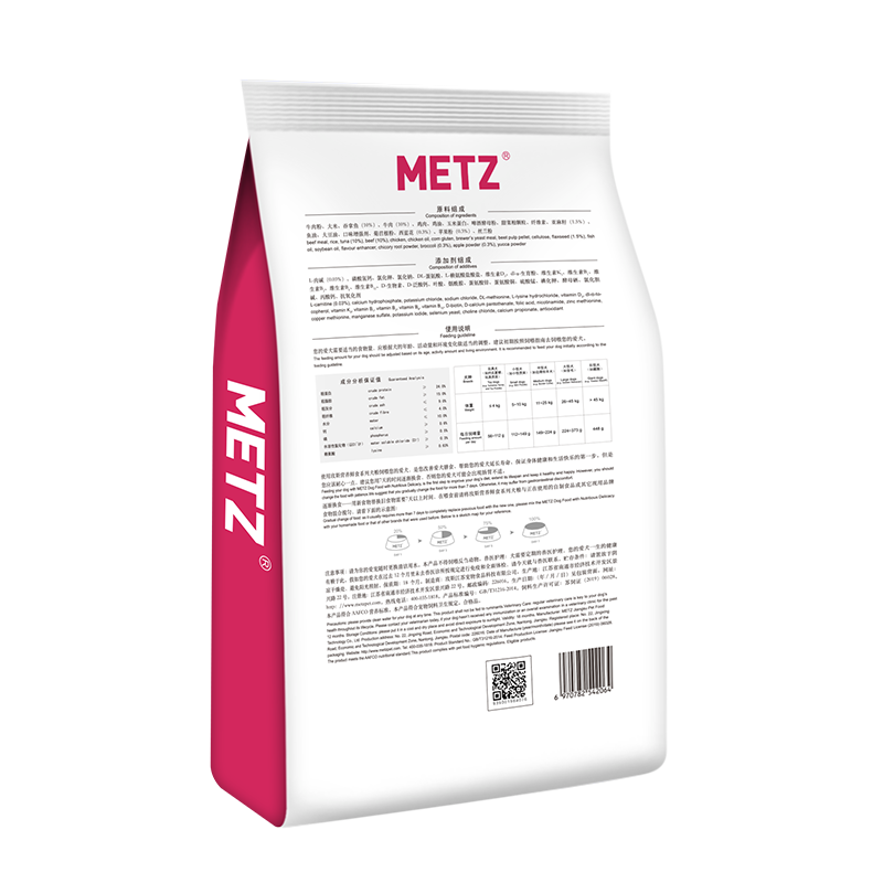 METZ/玫斯营养鲜食全价成年期泰迪比熊金毛博美通用型狗狗主粮5kg-图1