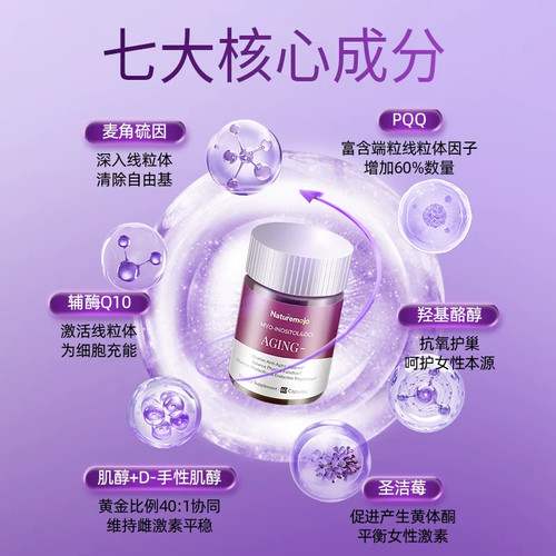 Naturemojo卵巢养护小紫丸40:1手性肌醇呵护内调抗氧非大豆异黄酮 - 图1