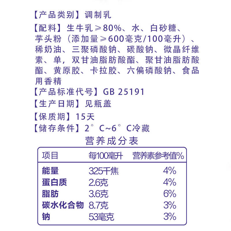 新希望芋泥牛乳450ml厚乳调制乳早餐奶学生儿童低温营养早餐奶,淘宝优惠券,粉丝福利购,淘宝优惠卷