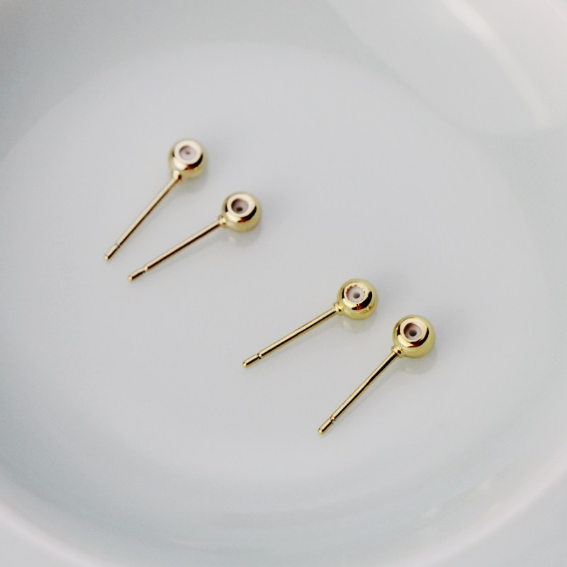 铜包14K金保色硅胶调节耳钉耳针自制耳环耳饰diy手工饰品配件材料,淘宝优惠券,粉丝福利购,淘宝优惠卷