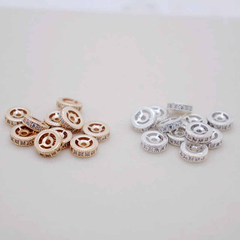 14K包金镀金保色镀银锆石隔片垫片diy手工饰品配件材料串珠配饰,淘宝优惠券,粉丝福利购,淘宝优惠卷