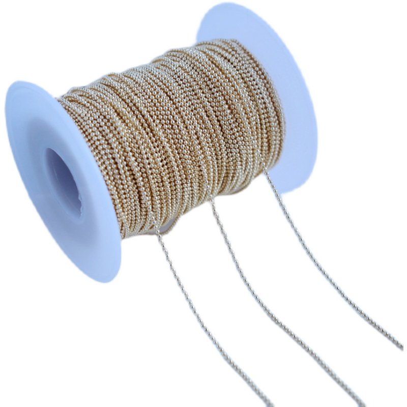 14K包金镀金包银珠珠链金珠豆豆链条DIY手工编绳绕线手链戒指配饰,淘宝优惠券,粉丝福利购,淘宝优惠卷