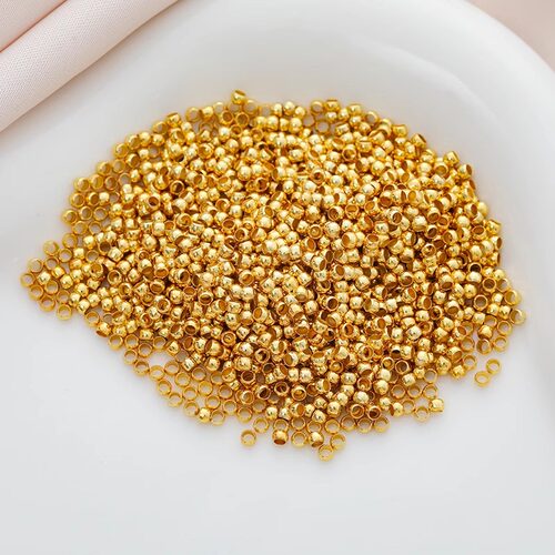 S925纯银白银定位管定位珠钢丝鱼线收尾夹扁固定材料diy手工饰品 - 图0