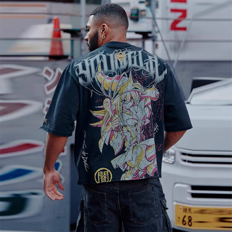 YoungLa游戏王联名运动短袖T恤男3D数码彩印夏季健身上衣棉训练服,淘宝优惠券,粉丝福利购,淘宝优惠卷