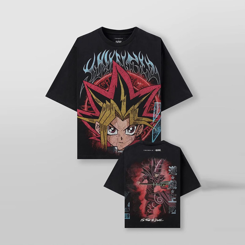 YoungLa游戏王联名运动短袖T恤男3D数码彩印夏季健身上衣棉训练服,淘宝优惠券,粉丝福利购,淘宝优惠卷