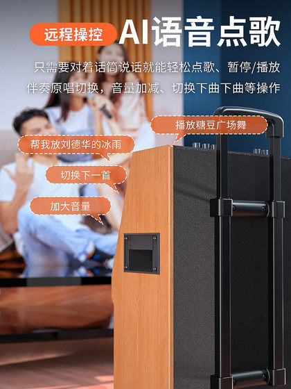 广场舞音响带显示屏户外K歌跳舞一体机KTV点歌家庭视频音箱唱歌