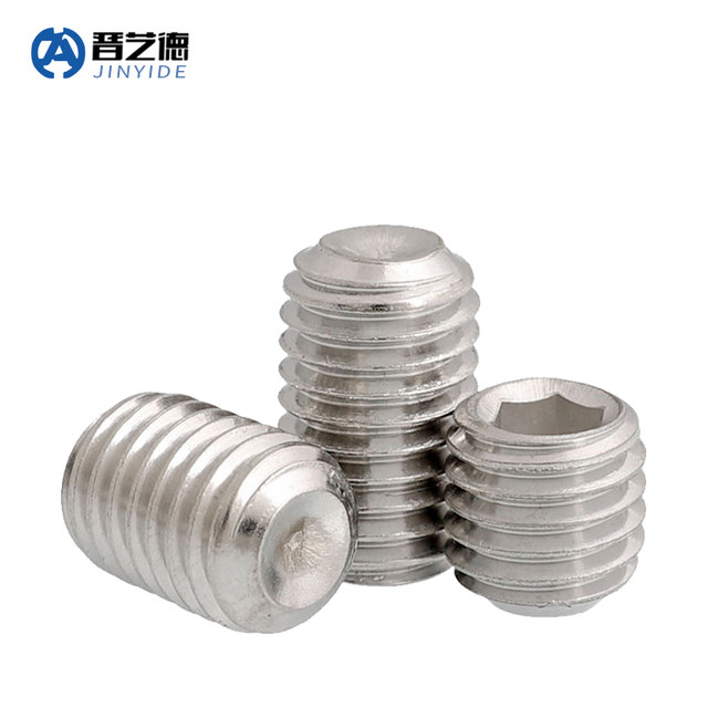 304 stainless steel hexagonal concave end tightening screw