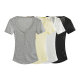 ຮ້ອນສາວບາງ linen ຝ້າຍຮອບຄໍ slim ສັ້ນ sleeve t-shirt ສໍາລັບແມ່ຍິງ