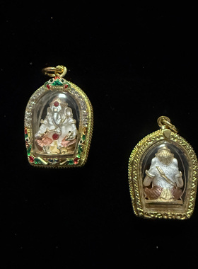 泰国佛牌 昭坤天三色象神吊坠 项链手链吊坠