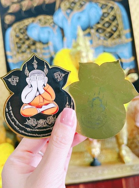 泰国佛牌龙婆禹掩面卡片手绘