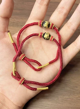 泰国特色手工艺品 阿赞敢降香珠降真香小红绳 亲手制作淡淡的香味