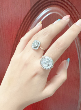 泰国佛牌 龙婆gee象神 四面佛 四面神戒指 指环 可以翻转旋转新品