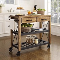 American Retro Removable Middle Island Terrace Iron Art Dining Side Cabinet Containing Cabinet Kitchen operating table Feeding table for old dining car