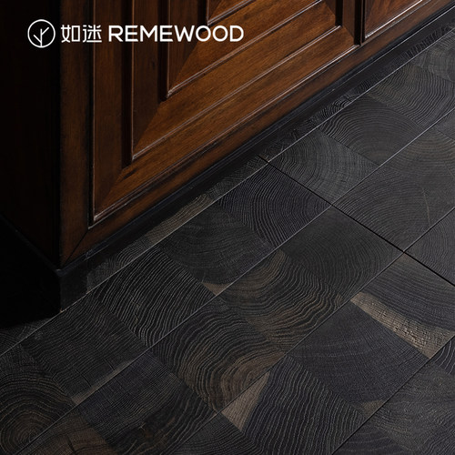 REMEWOOD欧洲橡木黑色化变工艺实木复合地板全桦环保基材地暖专用 - 图2
